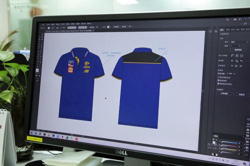 Supporting AFL events: 350 pieces of patchwork embroidered polo shirts customized by Australian customers