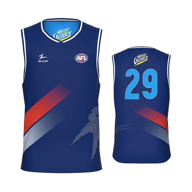 Full Sublimated Reversible Royal Blue&Blue Afl Jersey